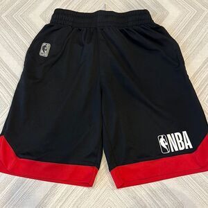 NBA Boys Black & Red Athletic Shorts